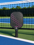 Fibreglass Pickleball Paddle 16mm - Pink Hex