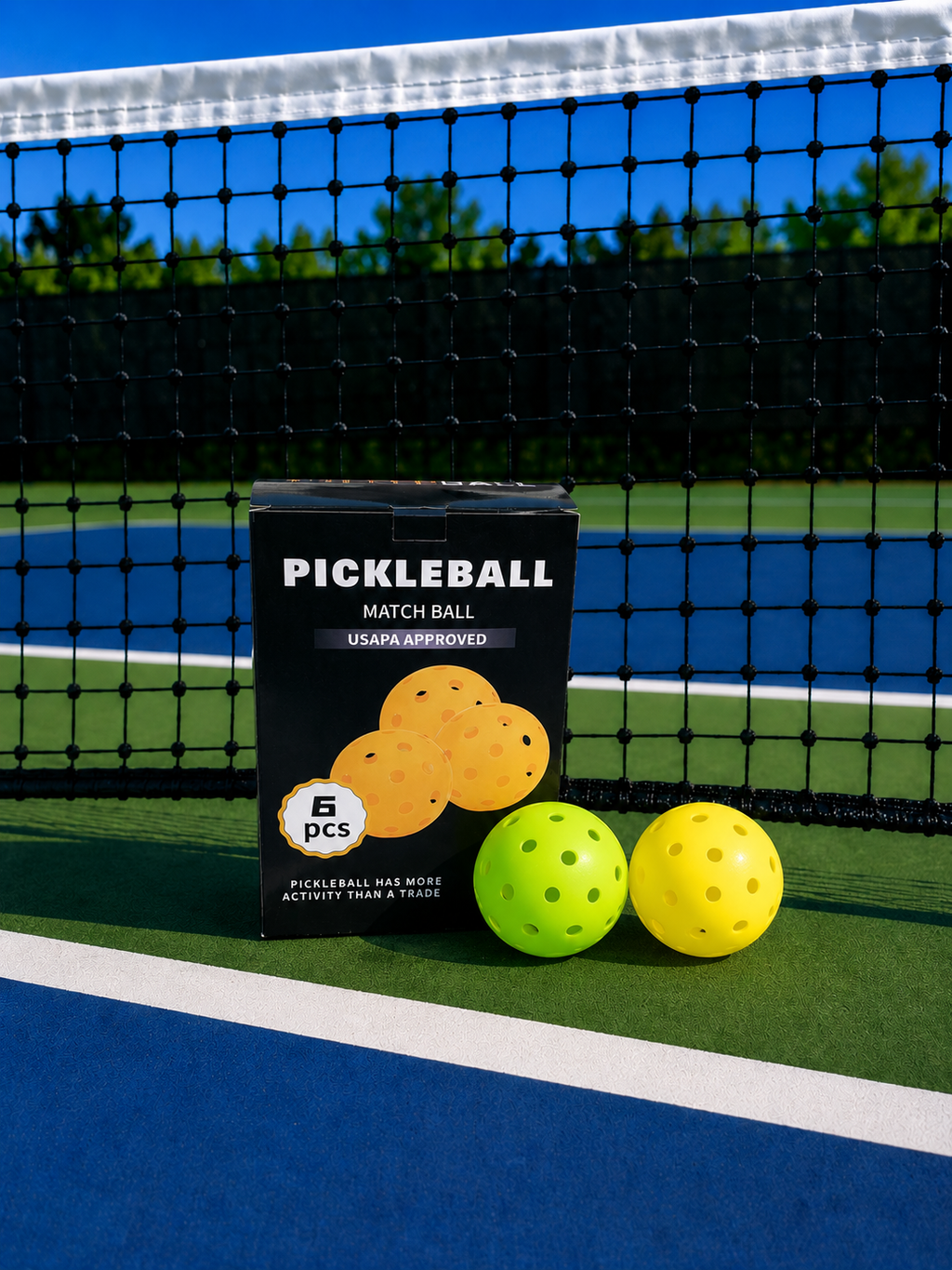 40 Hole Outdoor Pickleballs - Box Of 6